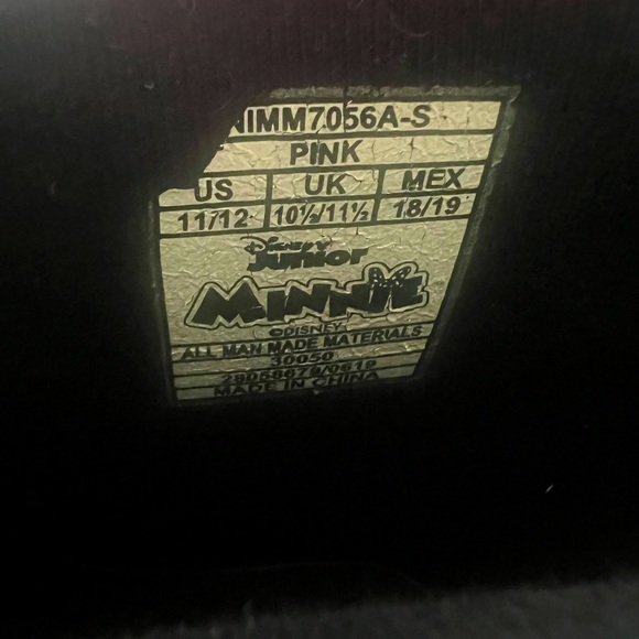 Minnie Mouse Toddler Girl Rain Boots Size 11/12 - Picture 3 of 3